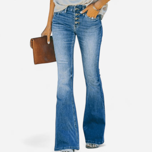 Québec Élégance Women Pants & Shorts Elvira - Jean Évasé Élégant pour un Style Sophistiqué et Confortable