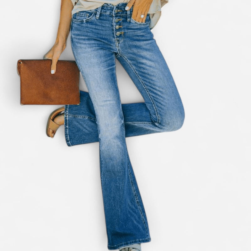 Québec Élégance Women Pants & Shorts Elvira - Jean Évasé Élégant pour un Style Sophistiqué et Confortable