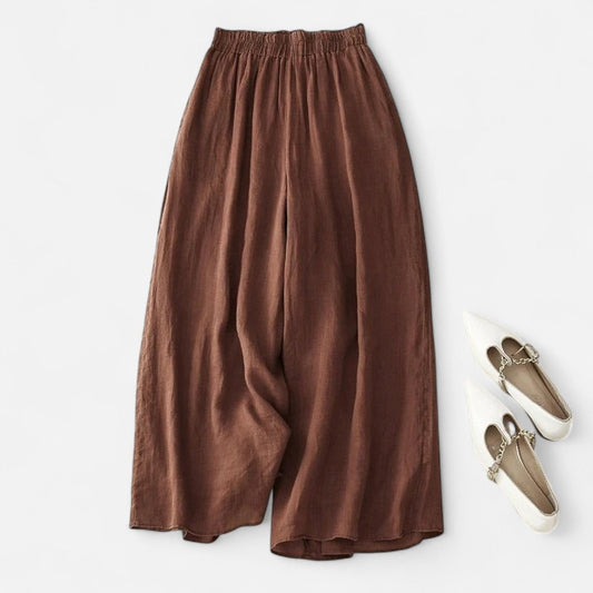 Québec Élégance Women Pants & Shorts Nicolé - Pantalons en Lin Élégants pour un Style Raffiné