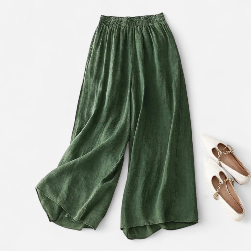 Québec Élégance Women Pants & Shorts Nicolé - Pantalons en Lin Élégants pour un Style Raffiné