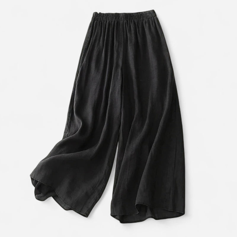 Québec Élégance Women Pants & Shorts Nicolé - Pantalons en Lin Élégants pour un Style Raffiné