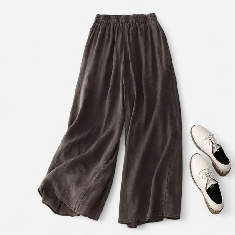 Québec Élégance Women Pants & Shorts Nicolé - Pantalons en Lin Élégants pour un Style Raffiné