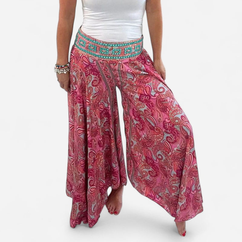 Québec Élégance Women Pants & Shorts Reagan - Pantalons Boho Chic Légers pour un Style Élégant et Confortable