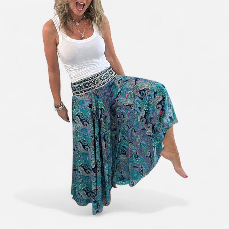 Québec Élégance Women Pants & Shorts Reagan - Pantalons Boho Chic Légers pour un Style Élégant et Confortable