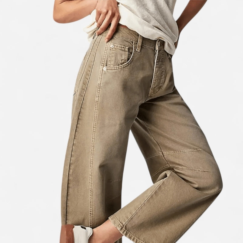 Québec Élégance Women Pants & Shorts Sabri - Jean Baggy Chic Femme | Confort et Style Élégant