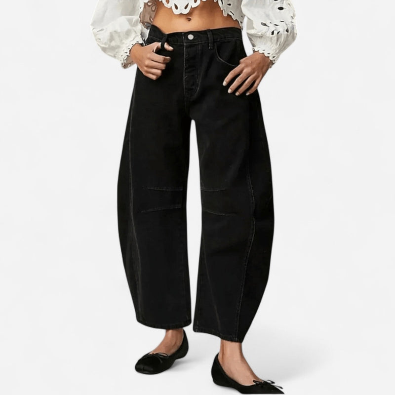 Québec Élégance Women Pants & Shorts Sabri - Jean Baggy Chic Femme | Confort et Style Élégant