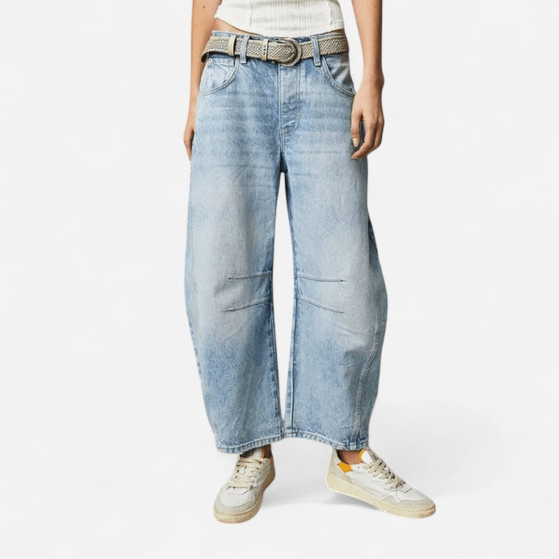 Québec Élégance Women Pants & Shorts Sabri - Jean Baggy Chic Femme | Confort et Style Élégant