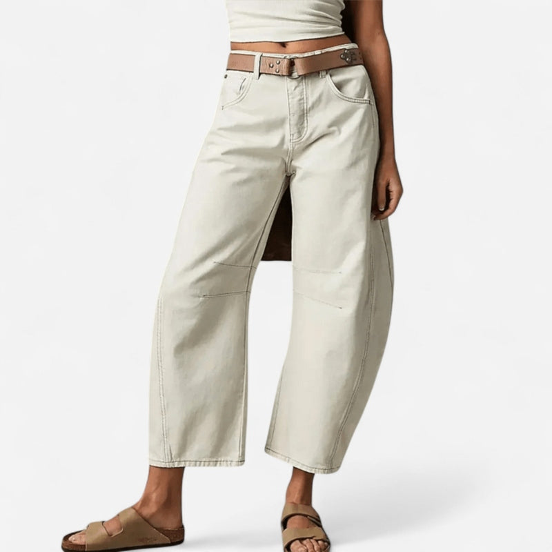 Québec Élégance Women Pants & Shorts Sabri - Jean Baggy Chic Femme | Confort et Style Élégant