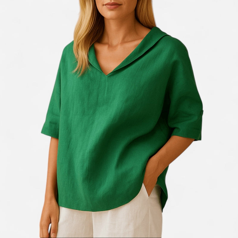 Québec Élégance Women's T-Shirt Tindra - Chemisier Élégant Ample pour Femmes, Confort et Style