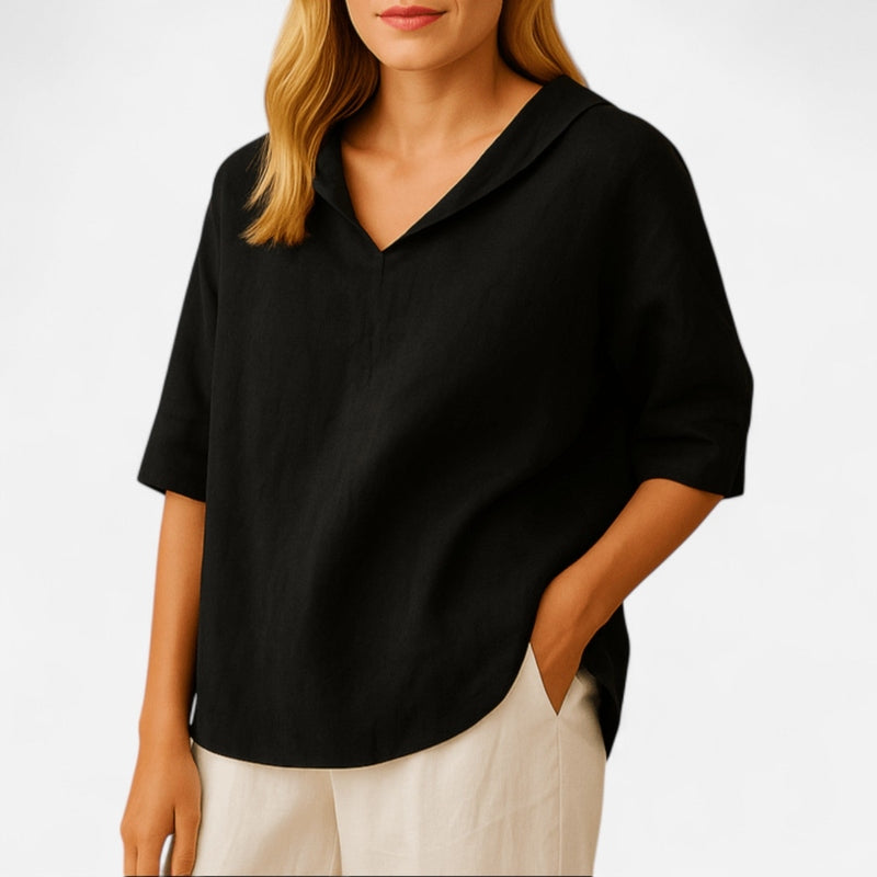 Québec Élégance Women's T-Shirt Tindra - Chemisier Élégant Ample pour Femmes, Confort et Style