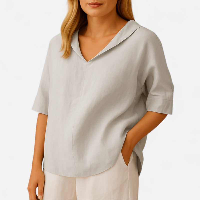 Québec Élégance Women's T-Shirt Tindra - Chemisier Élégant Ample pour Femmes, Confort et Style