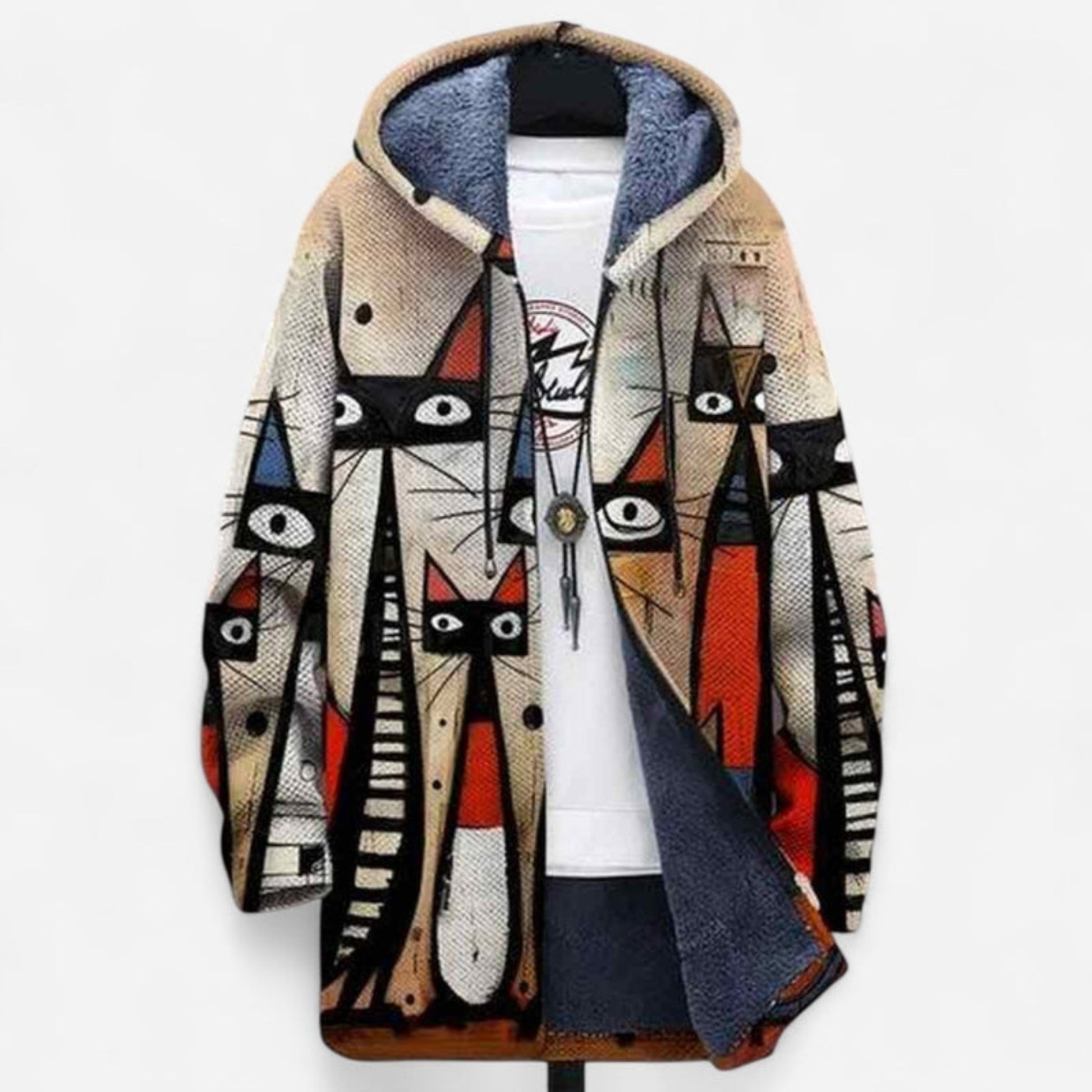 Québec Élégance Womens Sweater Reva - Sweat à capuche de luxe inspiré par l'art unique