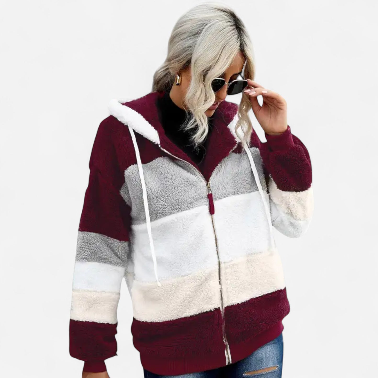 Sophie - Cardigan d'automne élégant en polaire douce