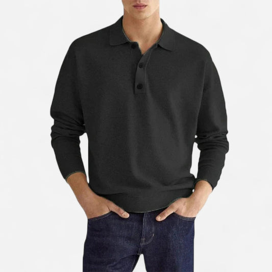 Québec Élégance polo shirt Landon - Polo à manches longues élégant pour hommes
