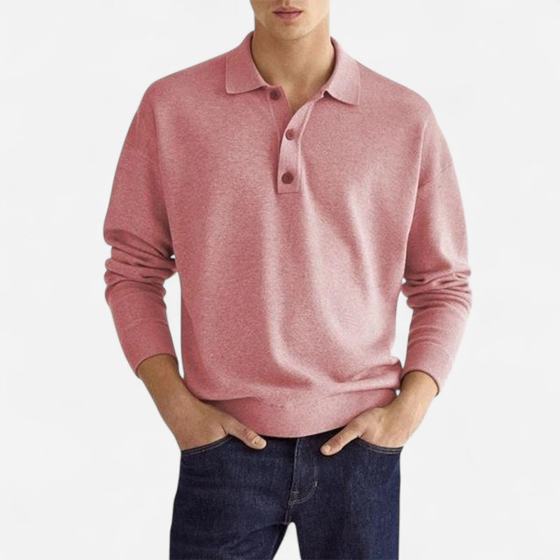 Québec Élégance polo shirt Landon - Polo à manches longues élégant pour hommes