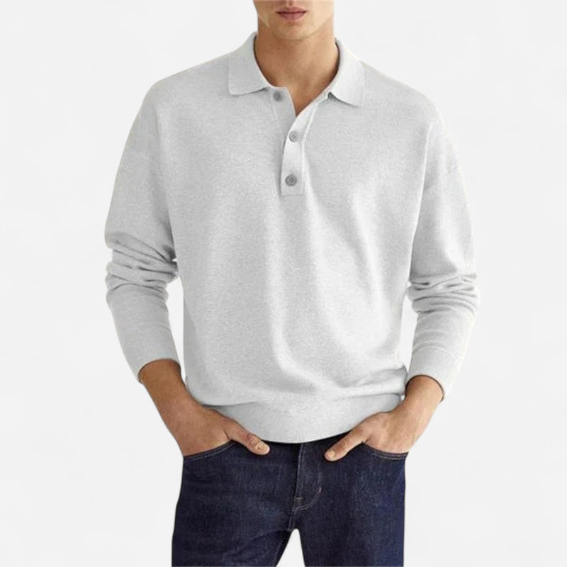 Québec Élégance polo shirt Landon - Polo à manches longues élégant pour hommes