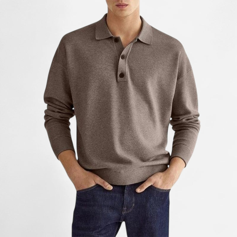 Québec Élégance polo shirt Landon - Polo à manches longues élégant pour hommes