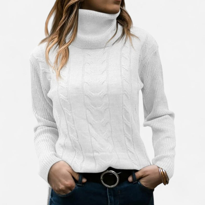 Québec Élégance pullover Dora - Élégant pull à col roulé pour femmes en viscose