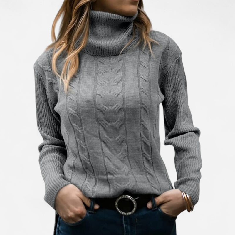 Québec Élégance pullover Dora - Élégant pull à col roulé pour femmes en viscose