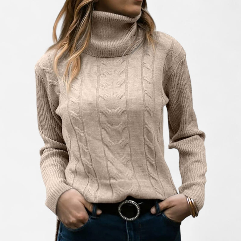 Québec Élégance pullover Dora - Élégant pull à col roulé pour femmes en viscose