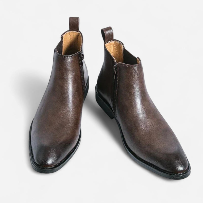 Québec Élégance shoes Cooper - Bottines Chelsea en cuir haut de gamme pour homme