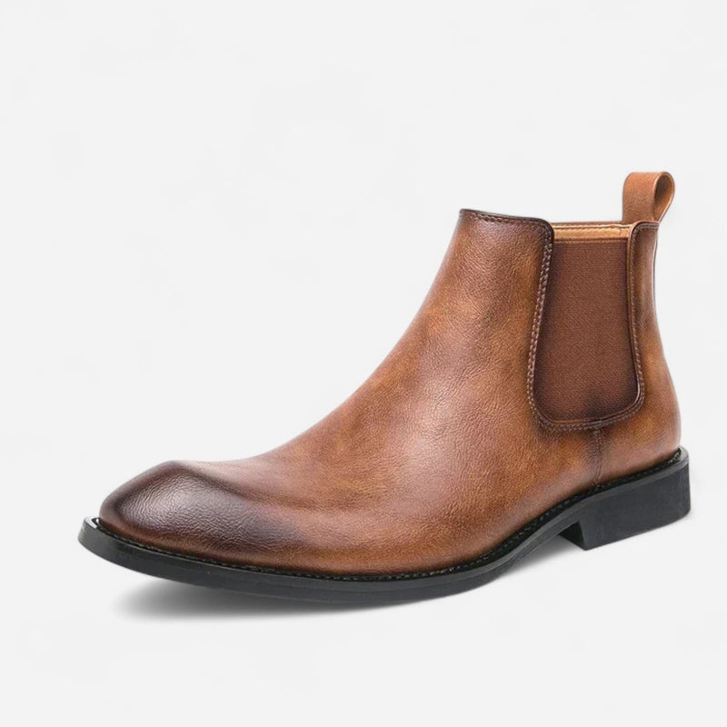 Québec Élégance shoes Cooper - Bottines Chelsea en cuir haut de gamme pour homme