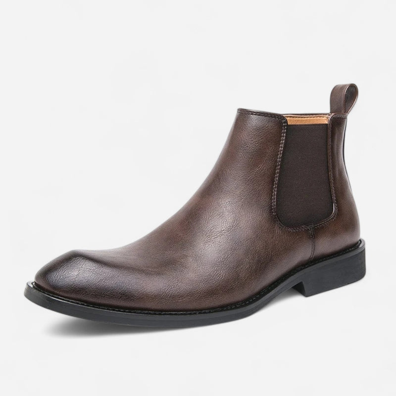 Québec Élégance shoes Cooper - Bottines Chelsea en cuir haut de gamme pour homme