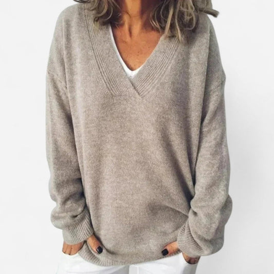Québec Élégance sweater Kaia - Pull élégant et tendance avec col en V chic