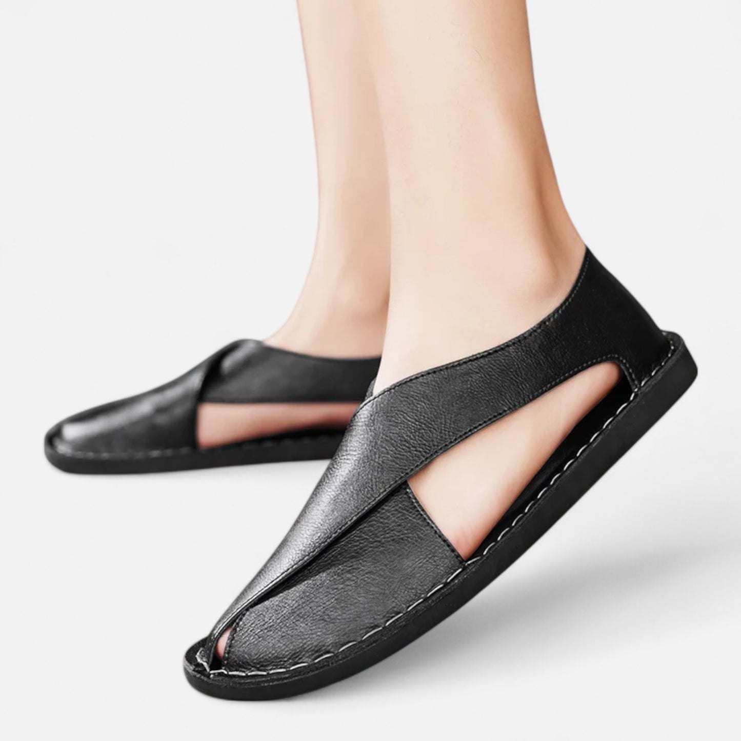 Nomad Sandale Croisée en Cuir de Veau - Élégance et Confort Durable