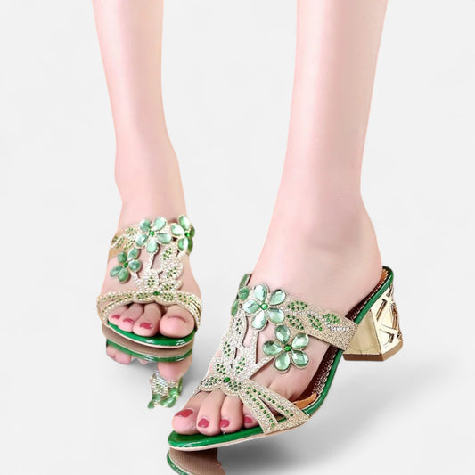 Castia Cristal - Sandales à Talons Élégantes et Confortables