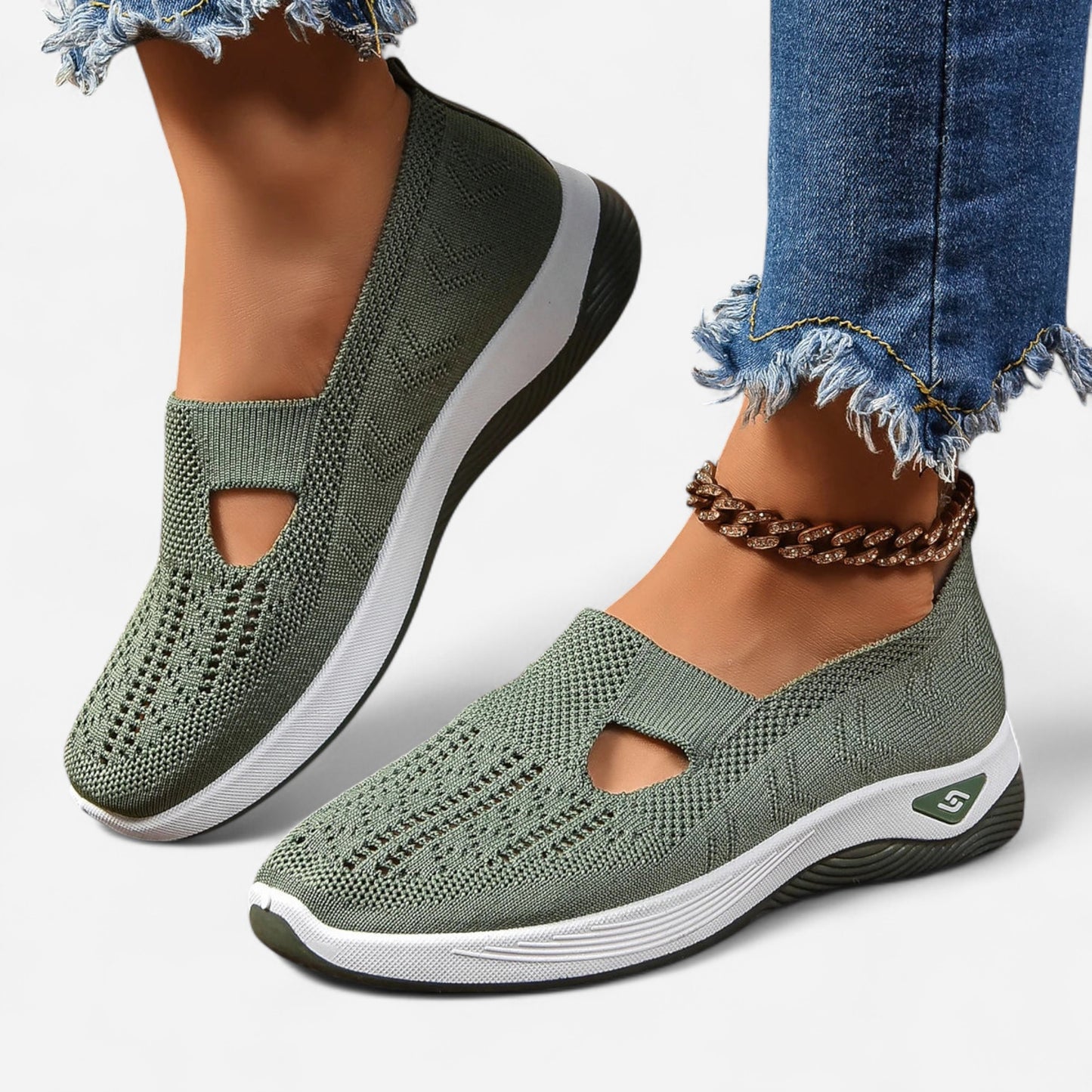 Avena - Baskets Slip-On Mesh Confortables et Élégantes