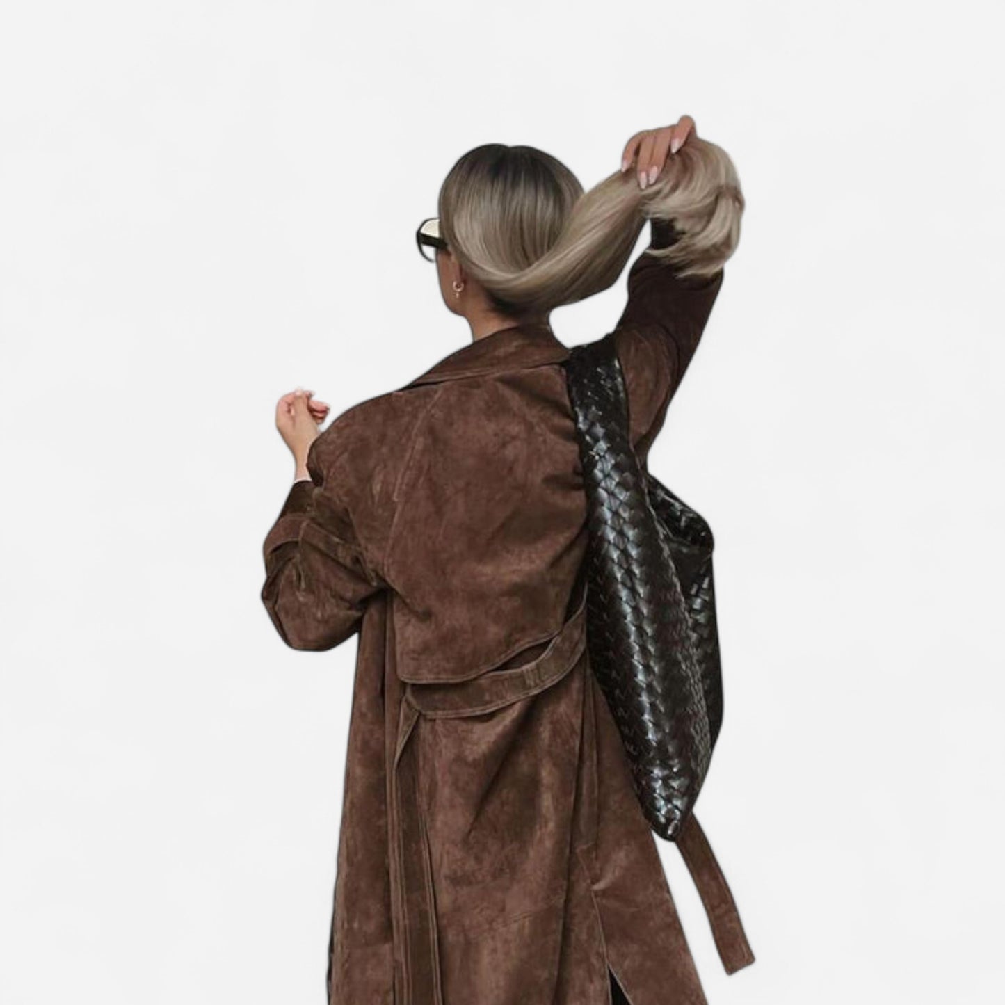 Manteau Trench en Suède pour Femme - Élégance et Style Inégalés