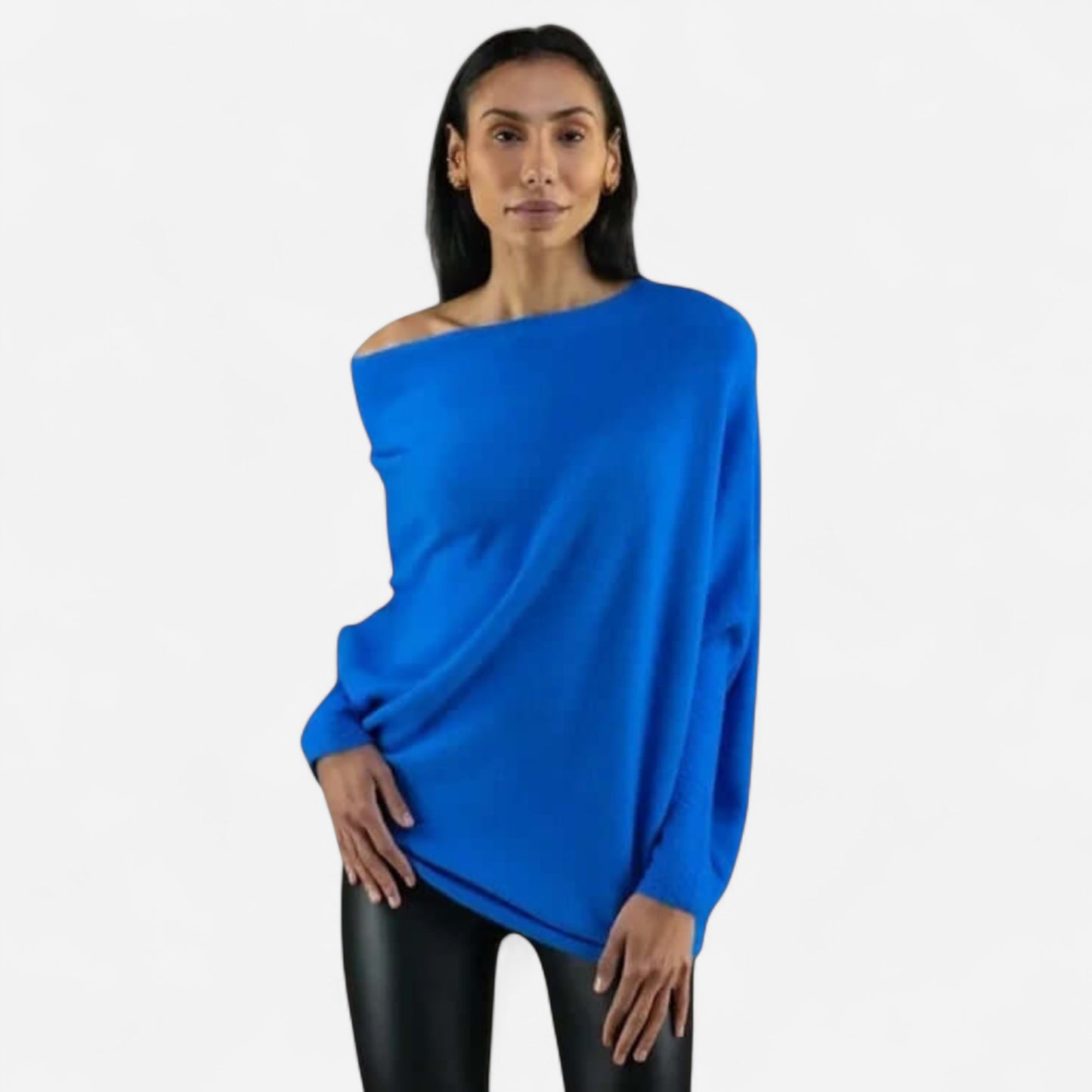 Jennifer Pull Asymétrique à Épaule Découverte pour Femmes - Élégance et Confort Moderne