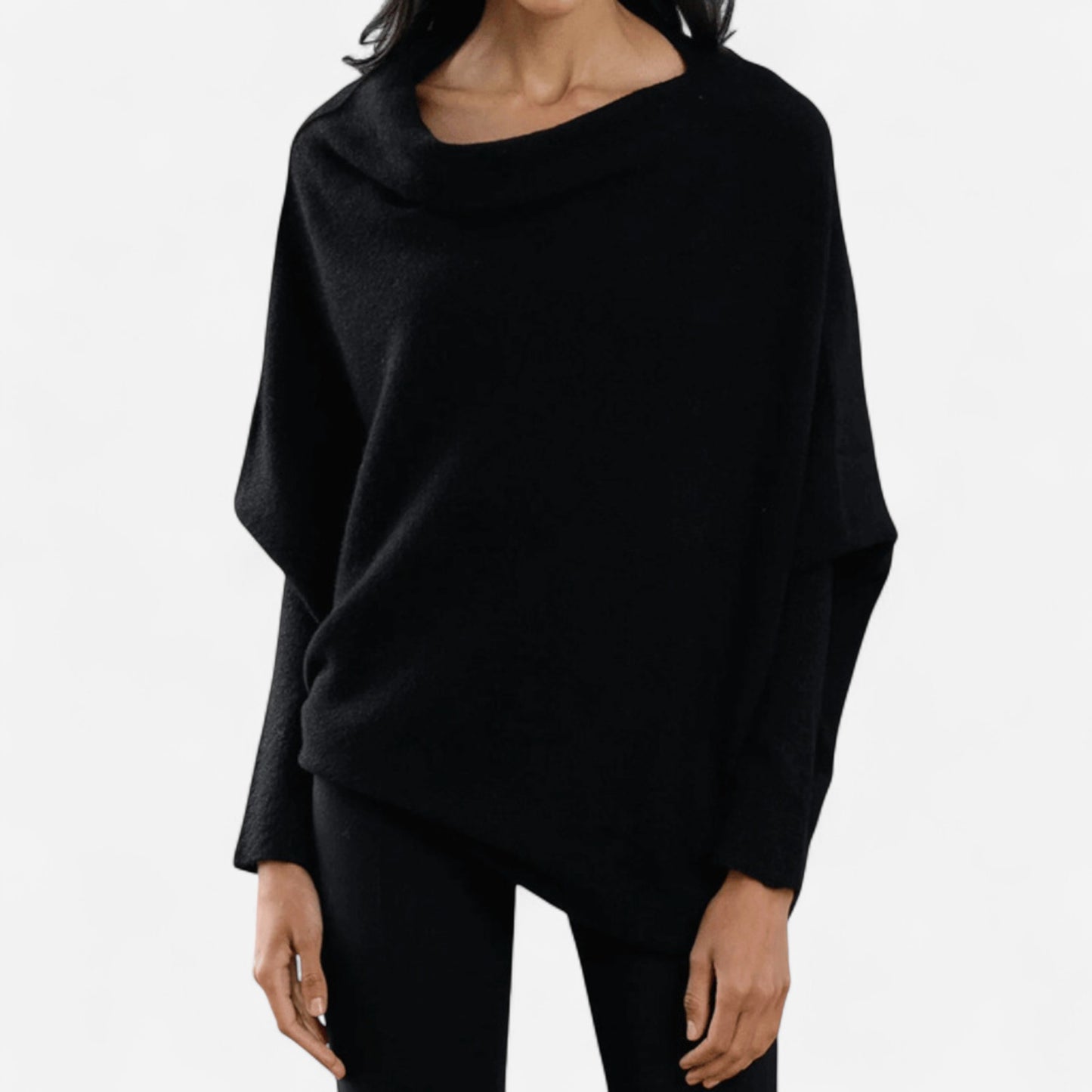 Jennifer Pull Asymétrique à Épaule Découverte pour Femmes - Élégance et Confort Moderne