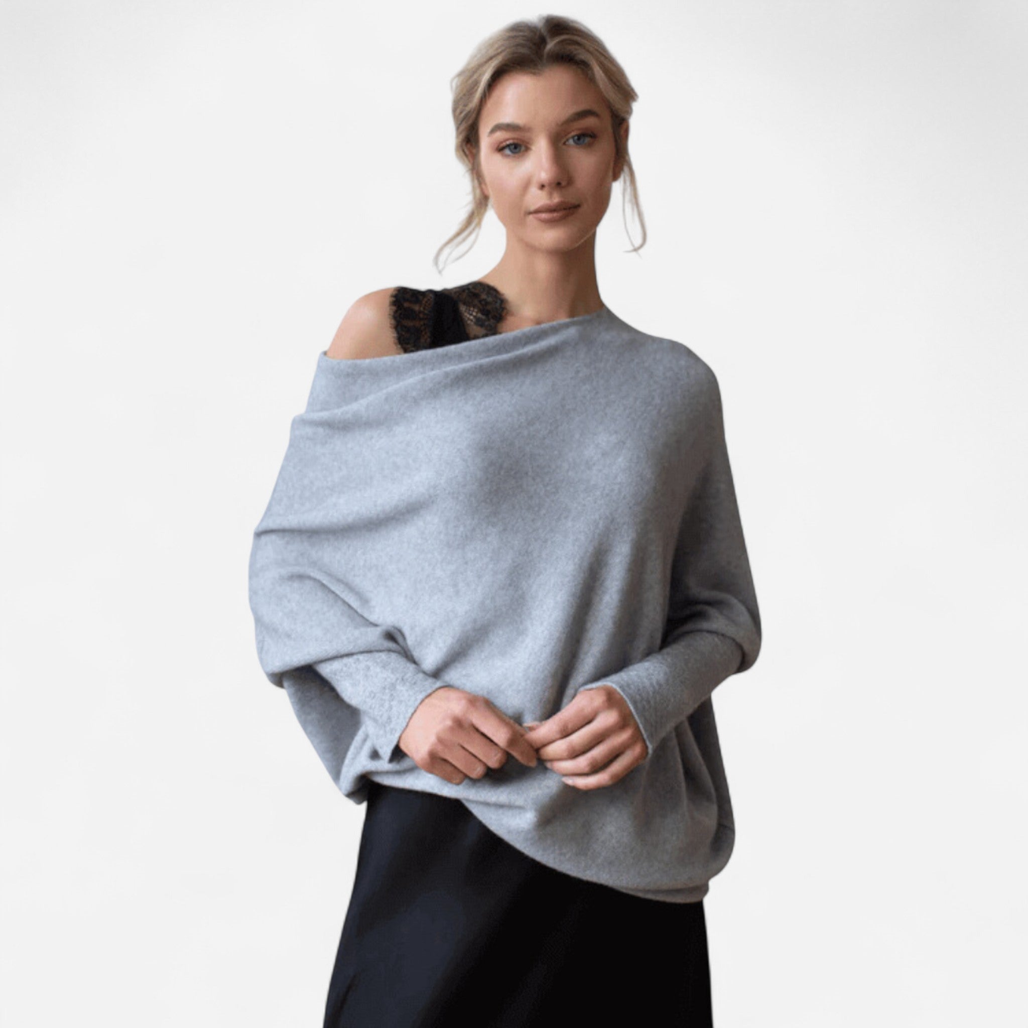 Jennifer Pull Asymétrique à Épaule Découverte pour Femmes - Élégance e Jennifer Pull Asymétrique à Épaule Découverte pour Femmes - Élégance e