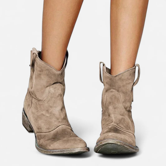 Dael - Bottes Cowboy Vintage à la Cheville pour un Style Unique