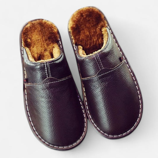 Pantoufles en cuir imperméables - Confort et élégance durable