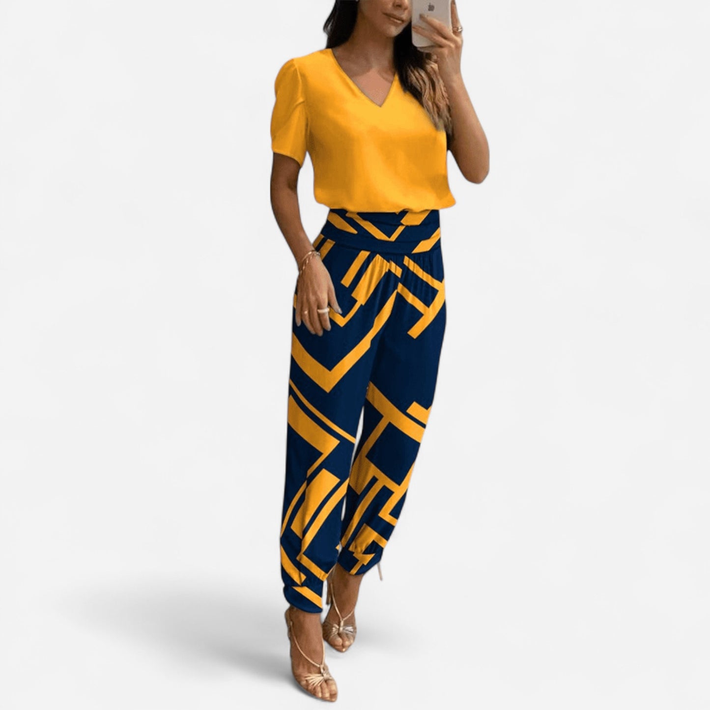 Combinaison V-Neck Relaxed Fit - Confort Léger & Élégance Quotidienne