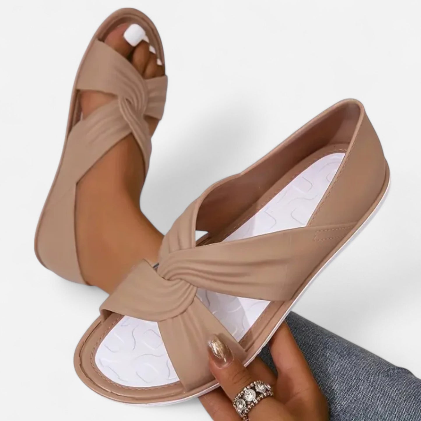 Florinda - Sandales Confortables à Nœud Papillon pour Femmes