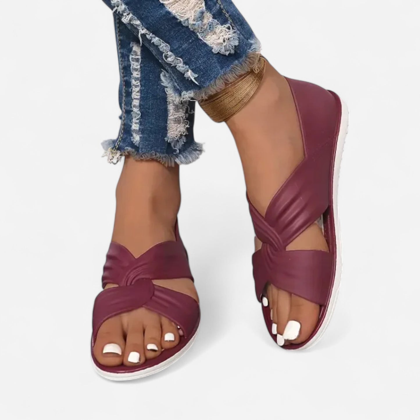 Florinda - Sandales Confortables à Nœud Papillon pour Femmes