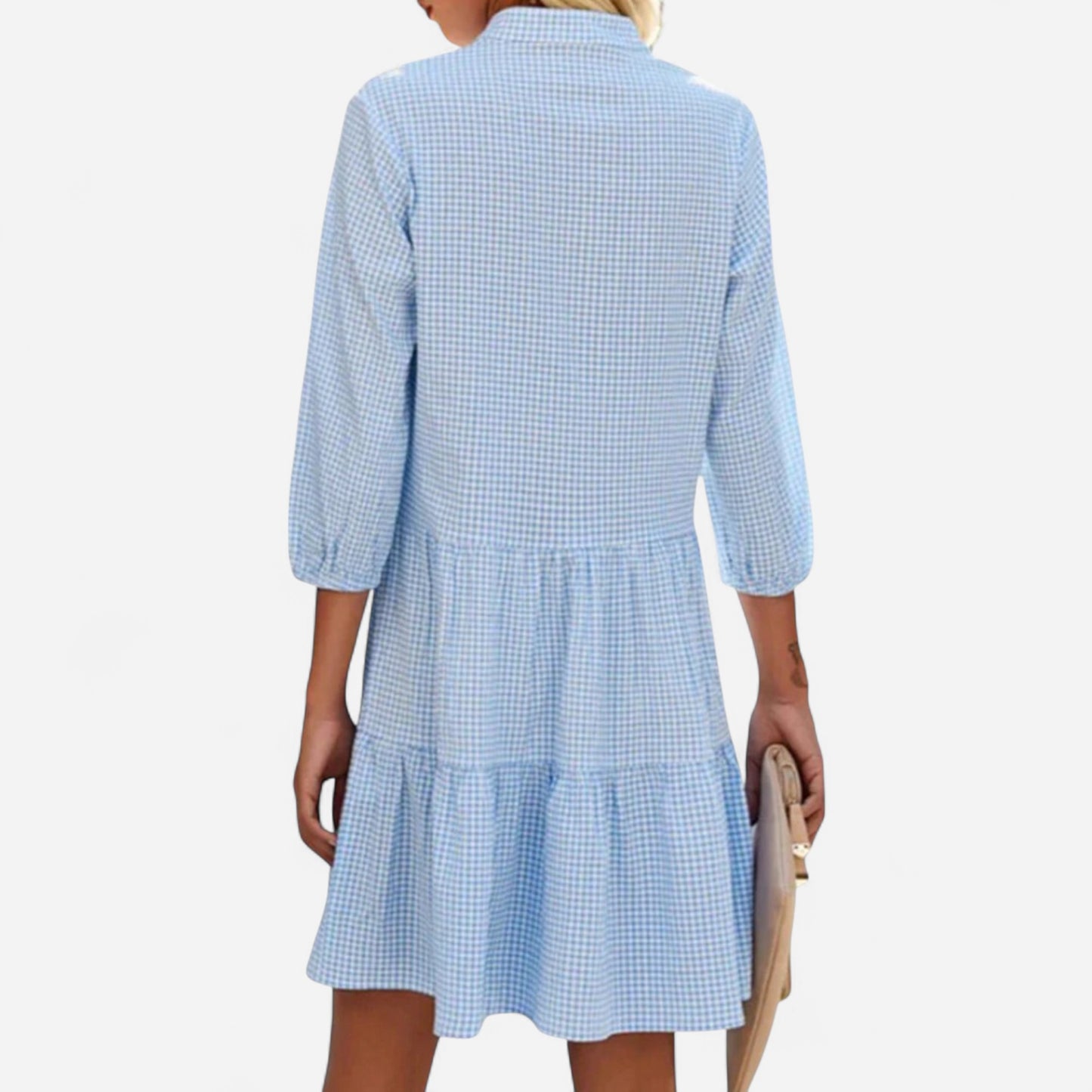 Isalina - Robe d'été à carreaux légère et élégante pour femmes