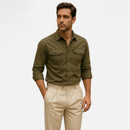 Chemise en velours côtelé décontractée - Élégance et confort au quotidien