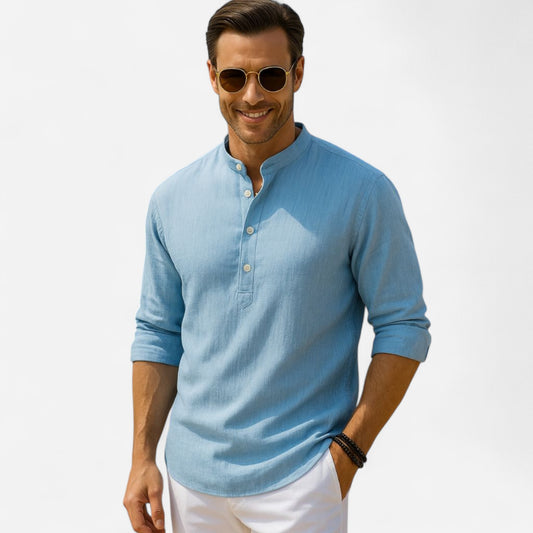 T-shirt à manches longues Casual Henry - Confort et style intemporel