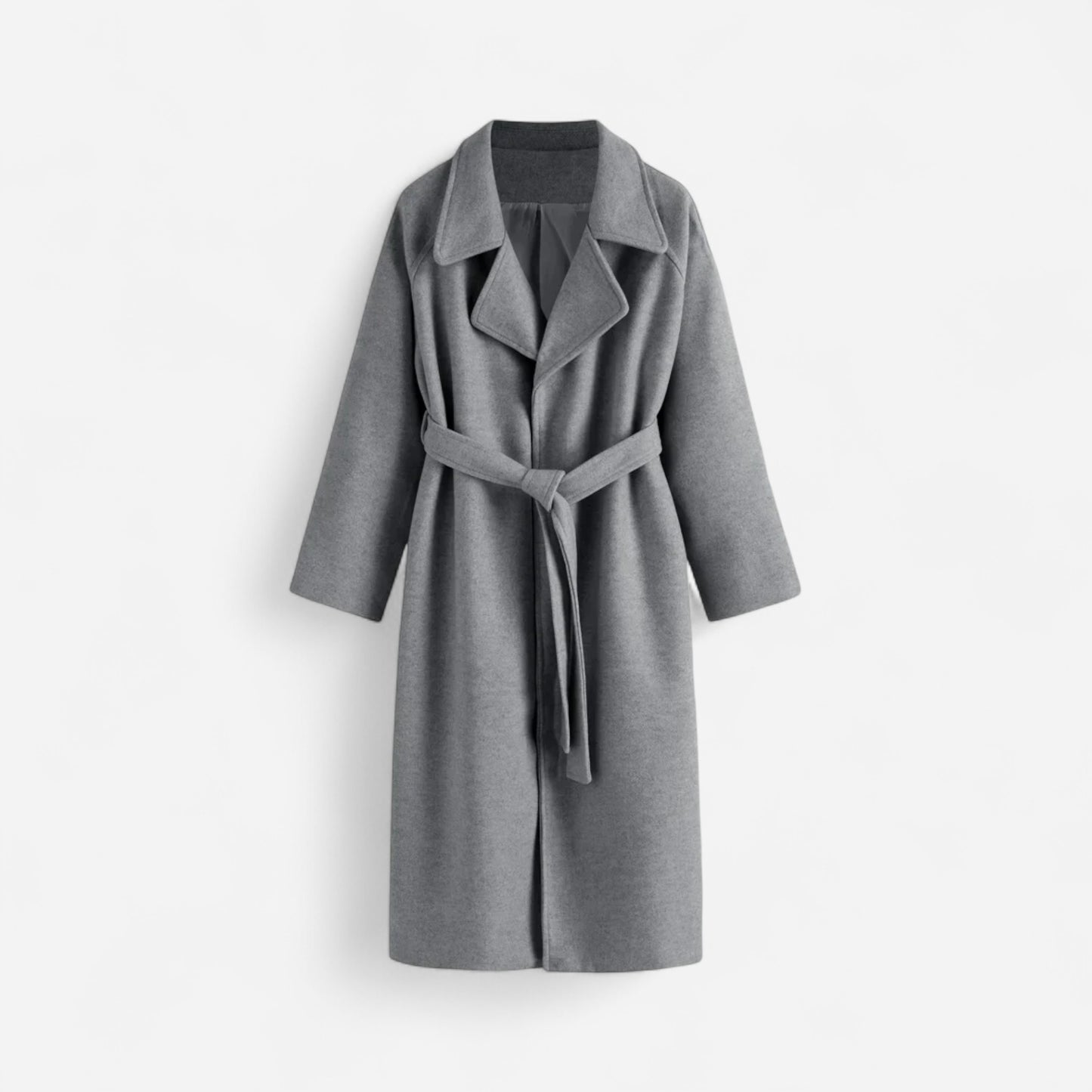 Manteau Longline en Laine pour Femme - Design Ceinturé Minimaliste