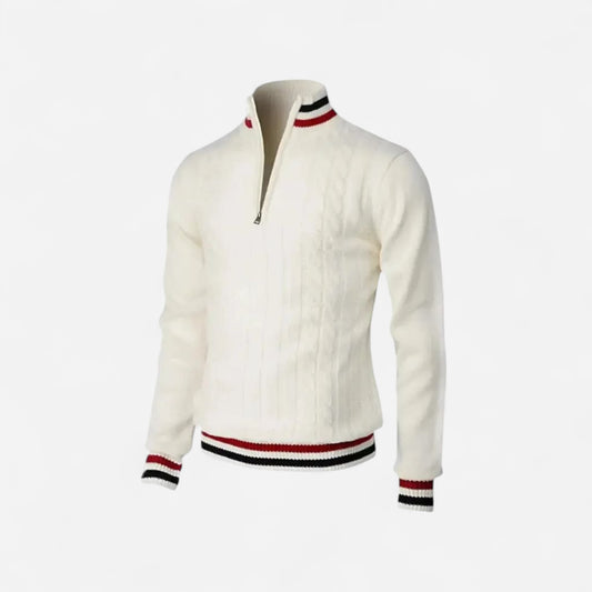 Pull à col roulé zippé essentiel - Élégance et confort ultime
