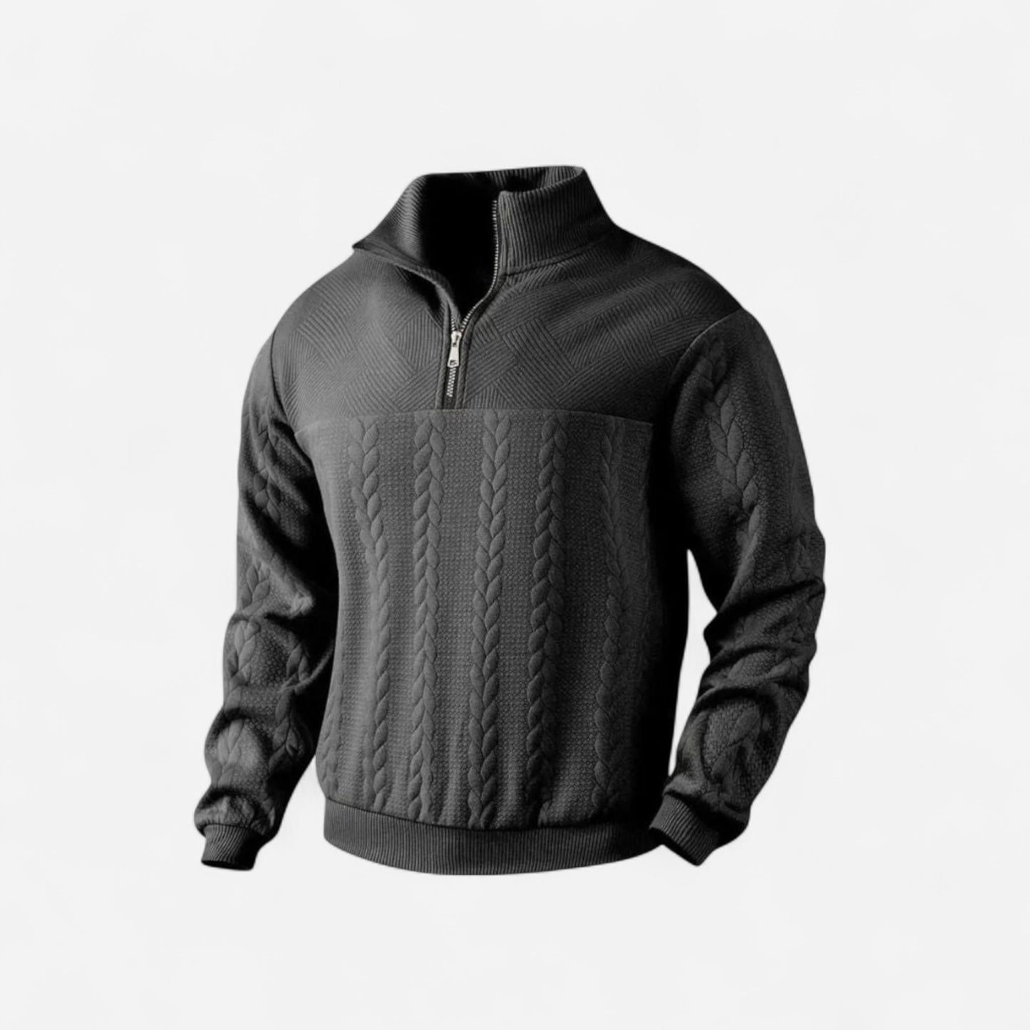 Essential Henry Quarter Zip Pullover - Confort et Élégance