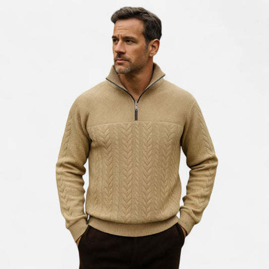 Essential Henry Quarter Zip Pullover - Confort et Élégance