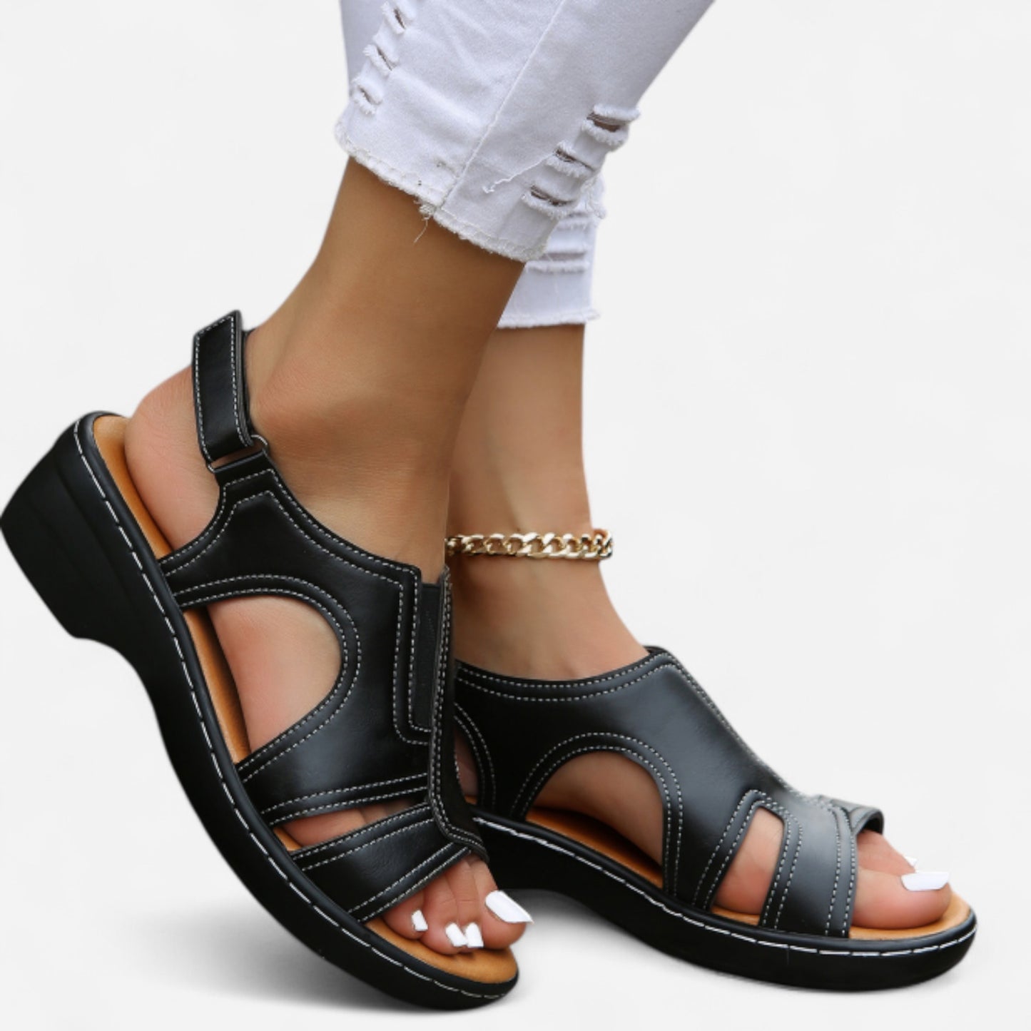 Serilda - Sandale Élégante à Talon avec Bride Ajustable et Confort Optimal