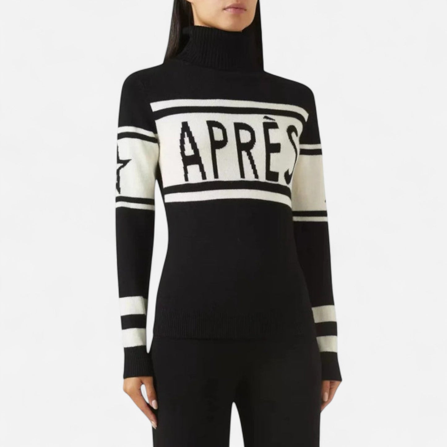 Pull en laine mérinos pour femmes - Turtleneck après-ski élégant