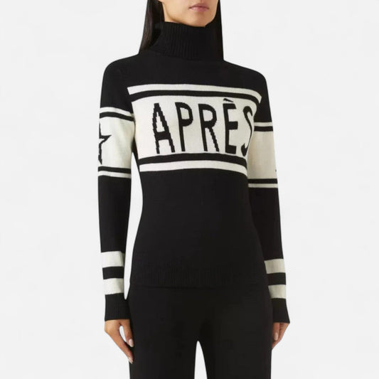Pull en laine mérinos pour femmes - Turtleneck après-ski élégant